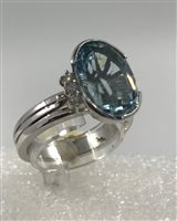 Anello Massimo Raiteri Donna in Oro bianco Acquamarina 5.38 Ct 01410/M-16 - 01410/M-16